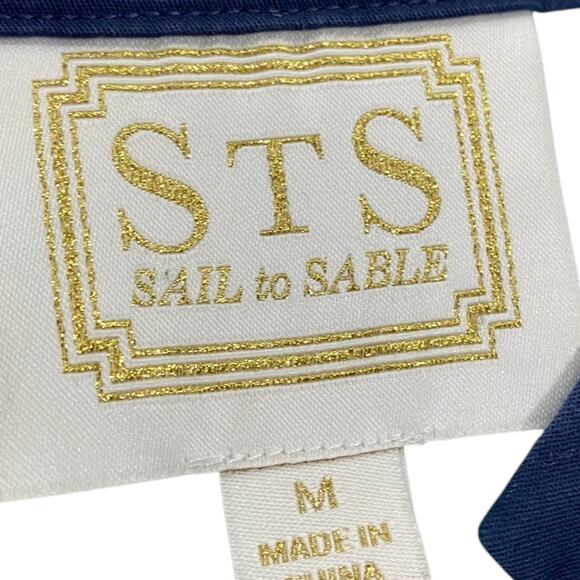 Sail to Sable Color block Navy blue & mint green Classic Tunic Dress Size Medium - Picture 7 of 11